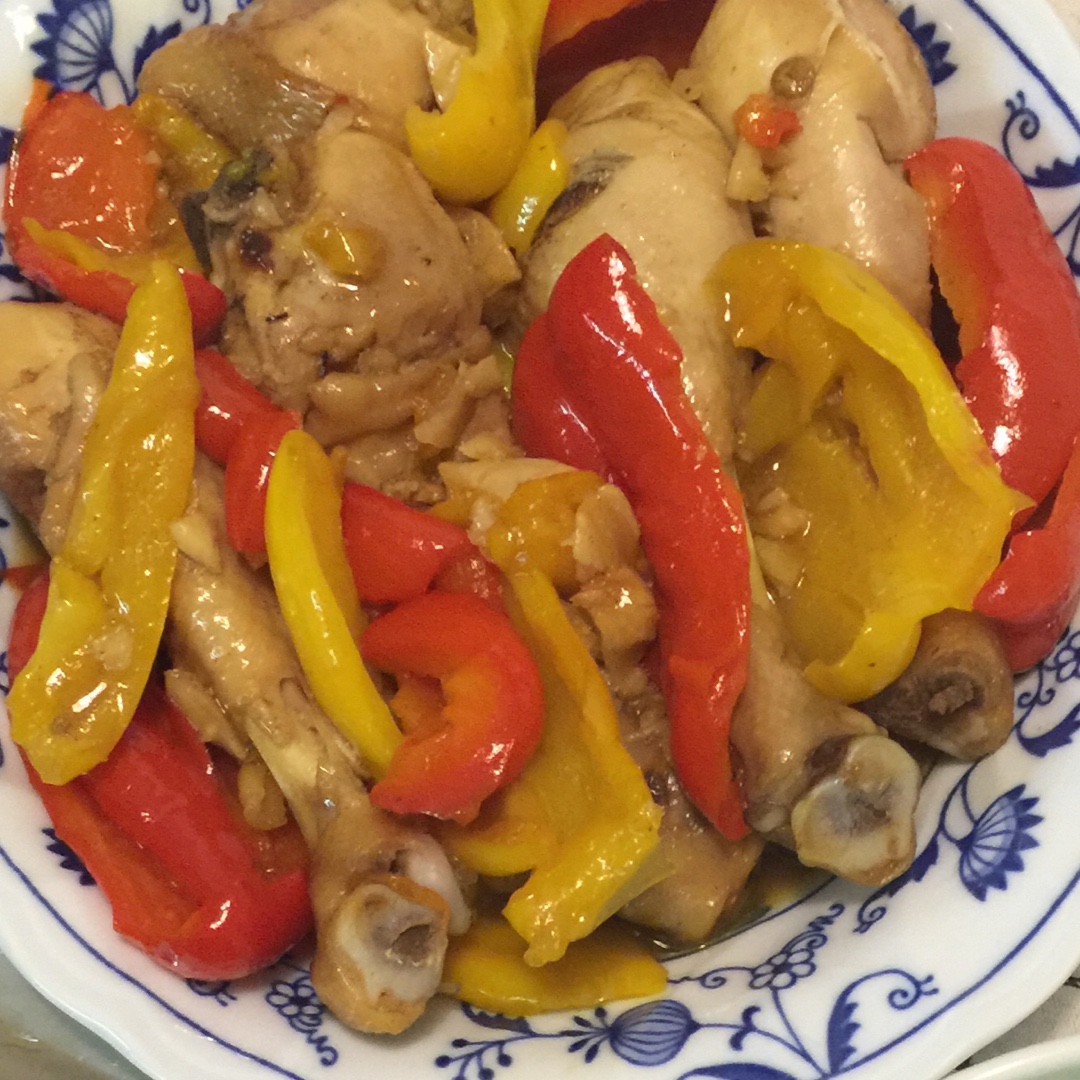 【一厨作】VOL52 甜椒鸡腿酒醋煮