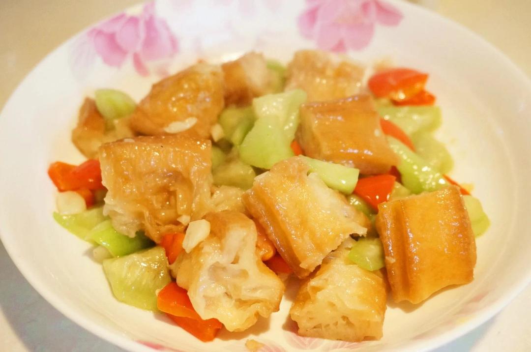 丝瓜炒油条