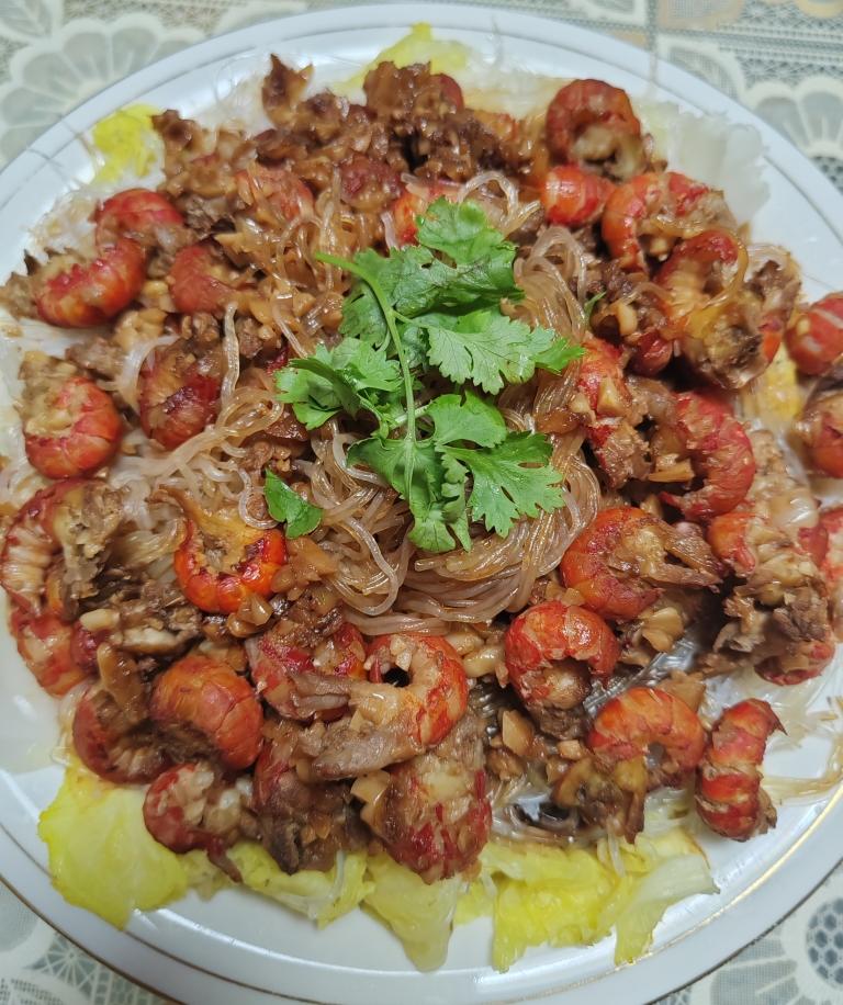 蒜蓉粉丝虾尾的做法