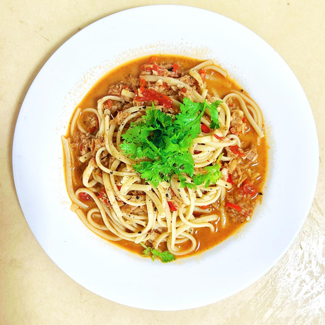 鲜滋滋辣乎乎的蟹肉意面