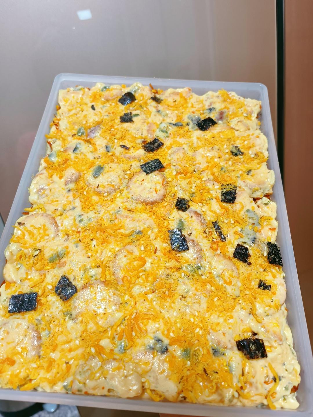 咸蛋黄肉松雪花酥