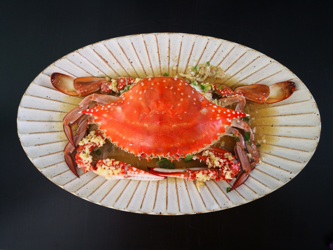 花彫薑米蒸梭子蟹的做法