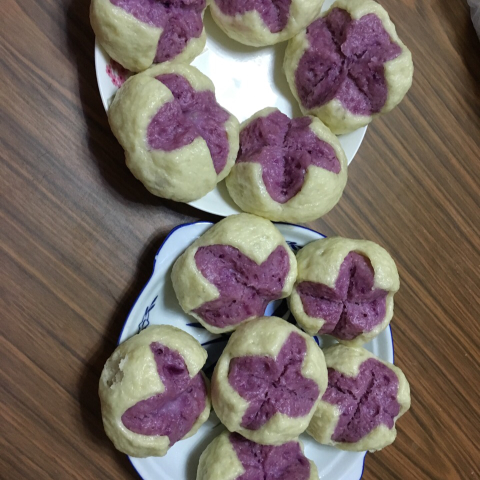 紫薯开花馒头