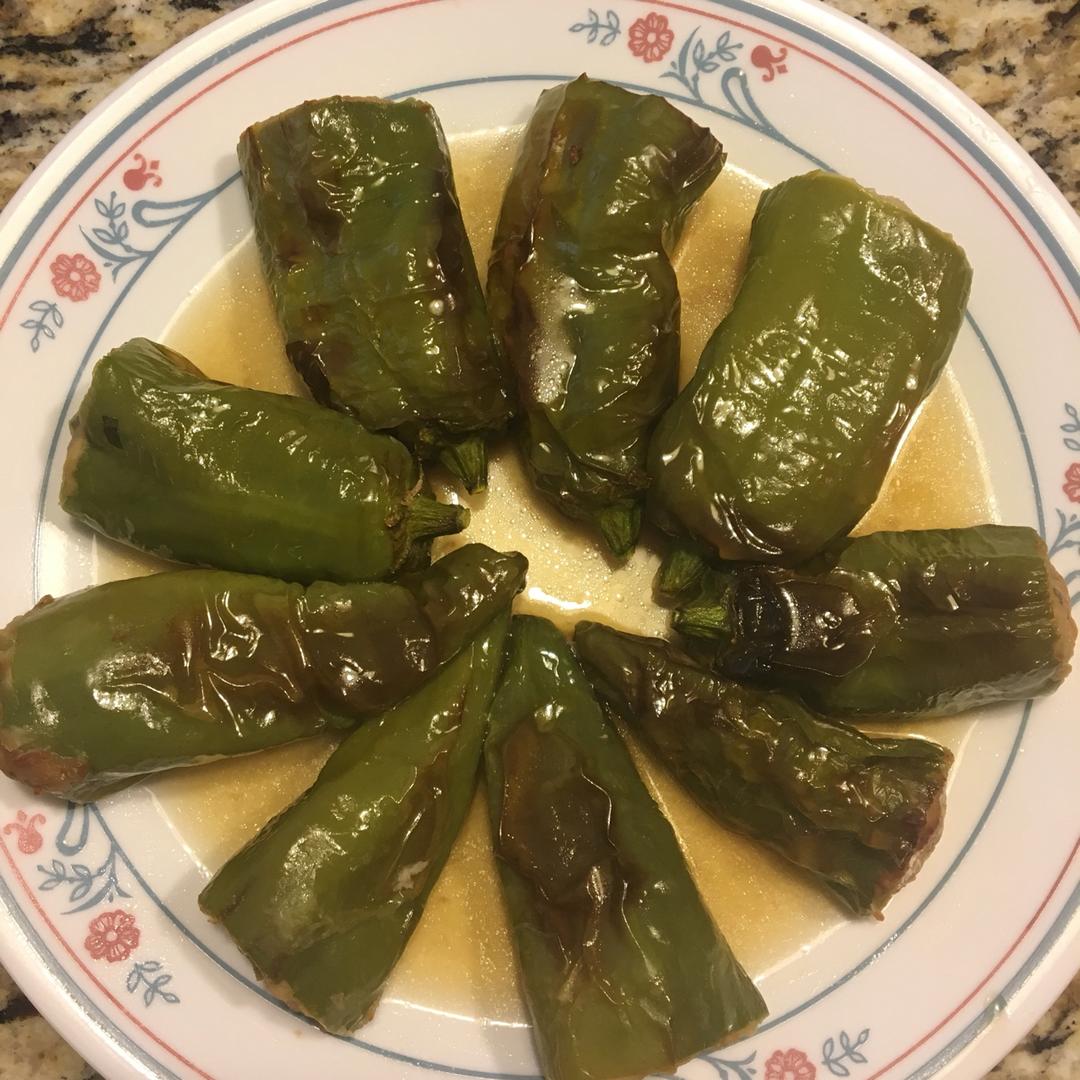 虎皮尖椒塞肉（空气炸锅版）