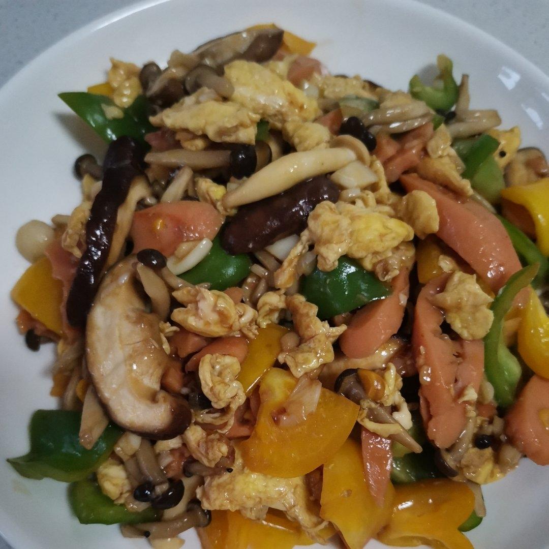 白玉菇炒火腿