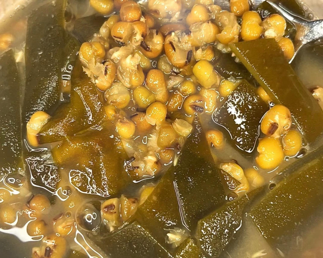 夏日必备！花生海带绿豆糖水😍广东绿豆沙