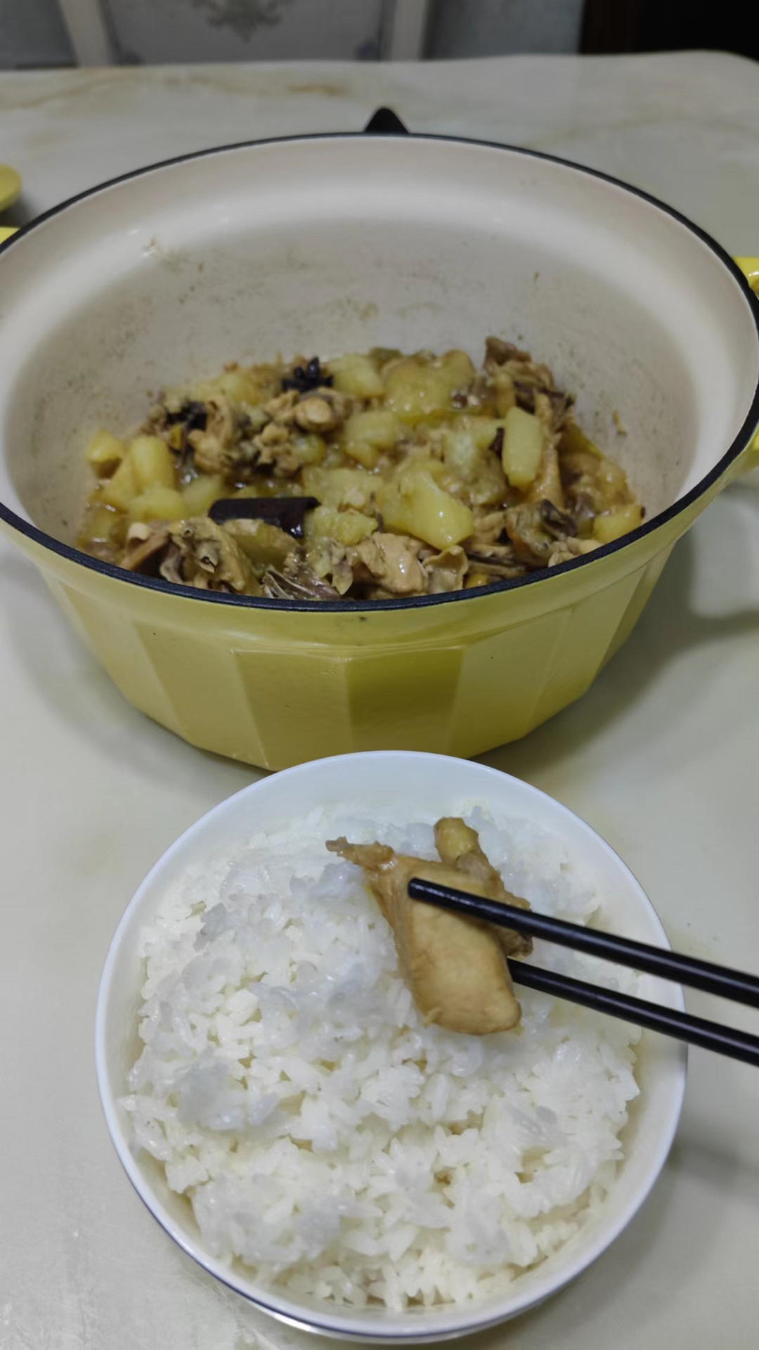 简易大盘鸡【5-6月北鼎珐琅锅食谱】