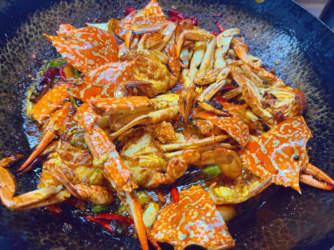 香辣干锅兰花蟹的做法 步骤6