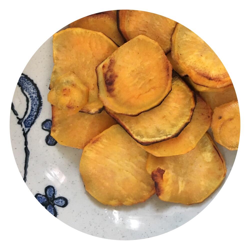 简易版香煎红薯片-外焦里嫩