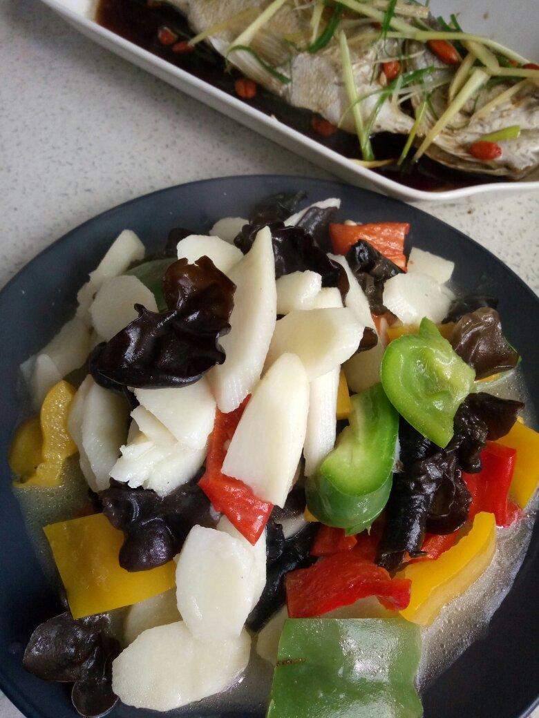 四色清炒山药