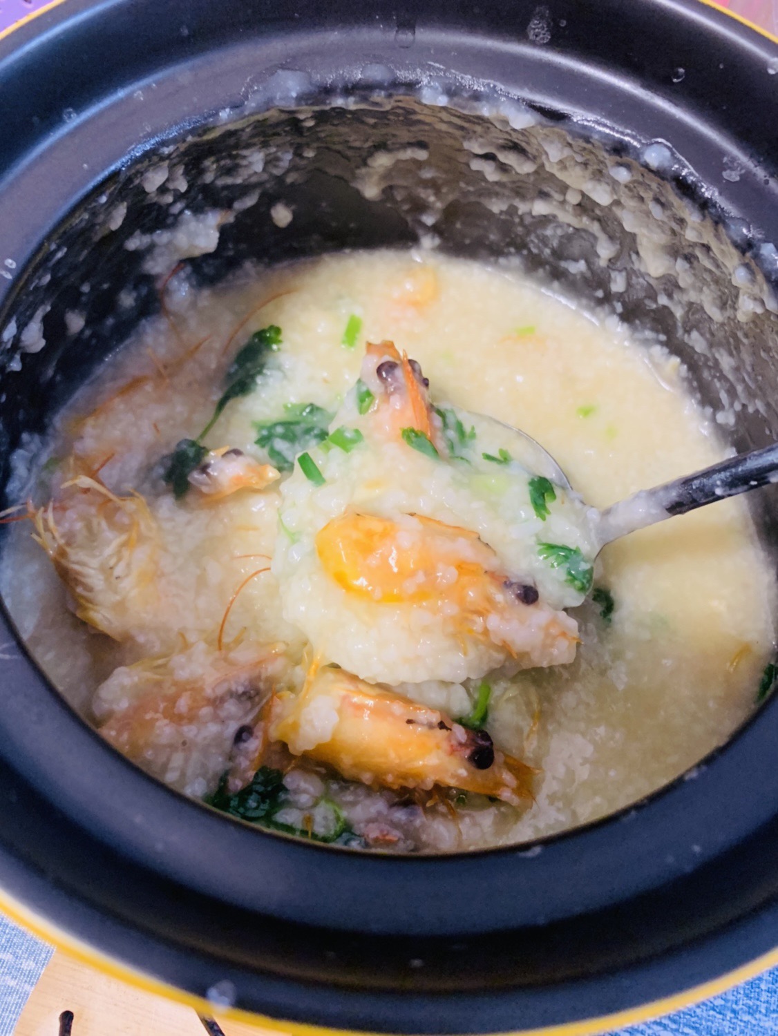 海鲜砂锅粥（虾粥)的做法