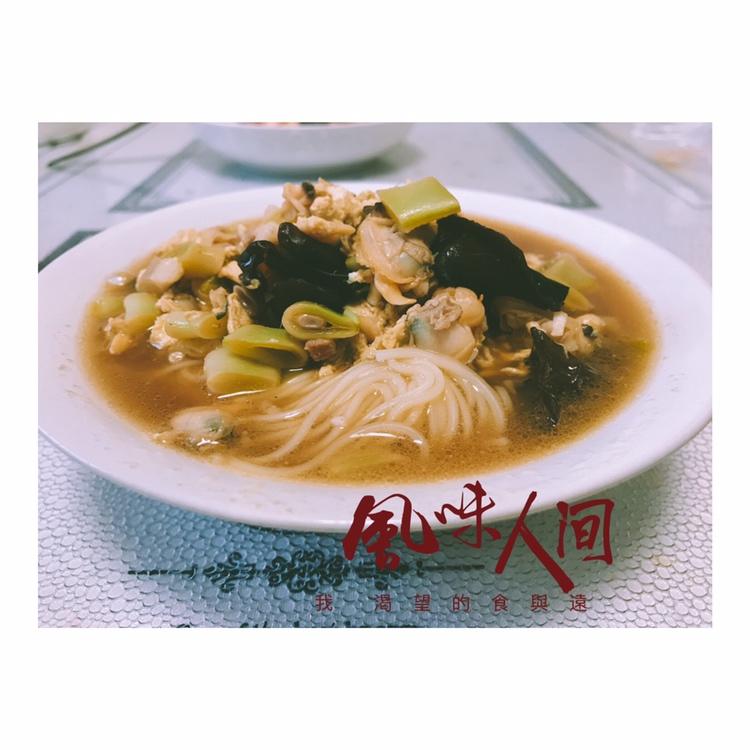 芸豆花蛤打卤面