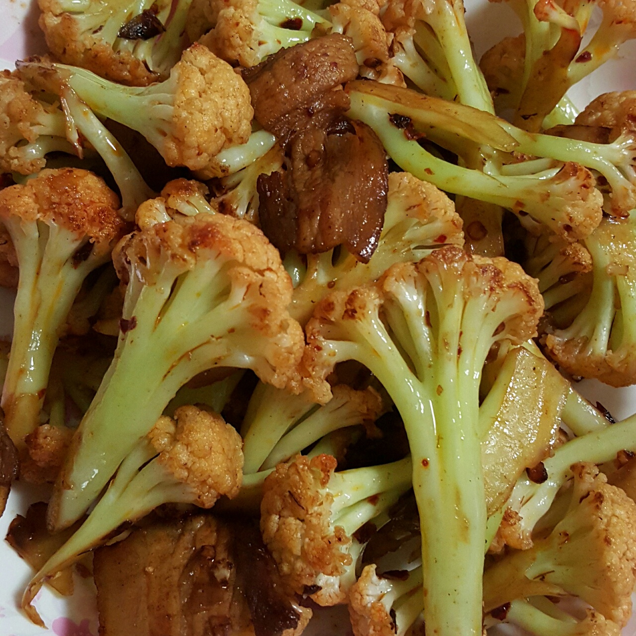 豆豉酱爆有机花菜