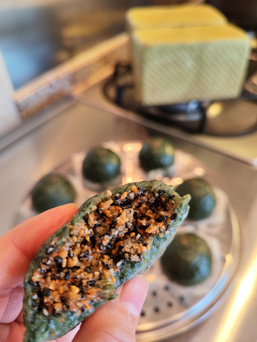 三种口味的青团🌸放三天都不硬 附艾草保存方法 馅料制作方法