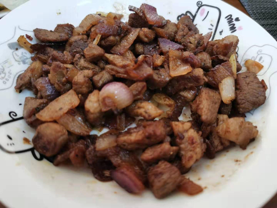 新疆美味--炒烤肉（有洋葱版）