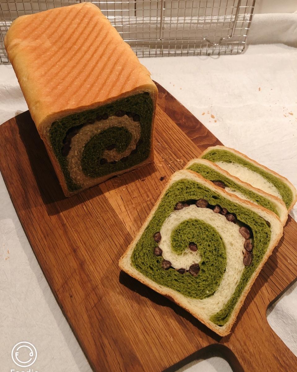 抹茶蜜豆吐司