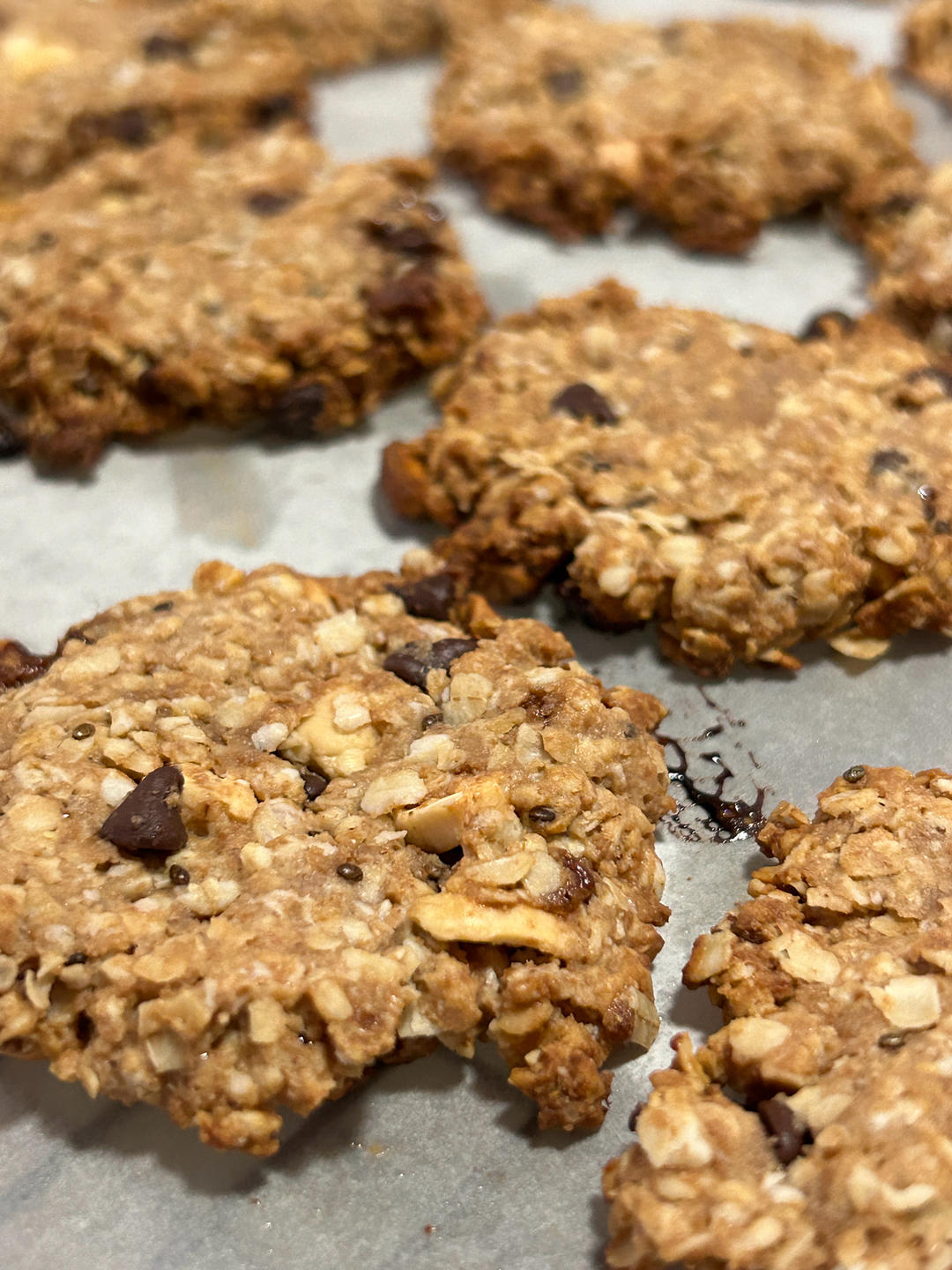素食:有机燕麦芝麻大饼干