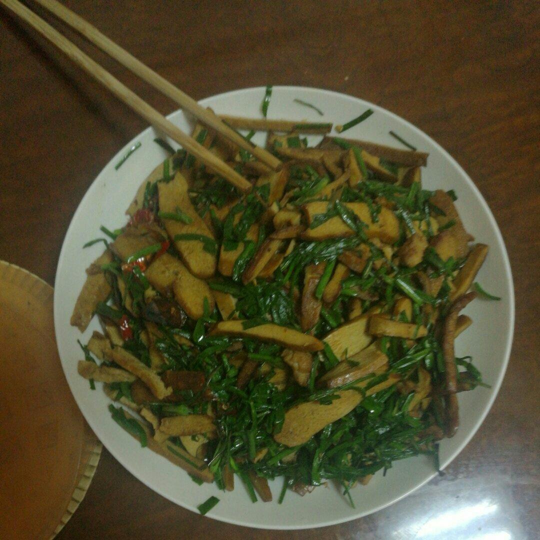 韭菜香干炒肉丝