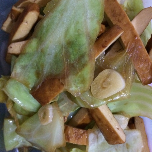 香干圆白菜
