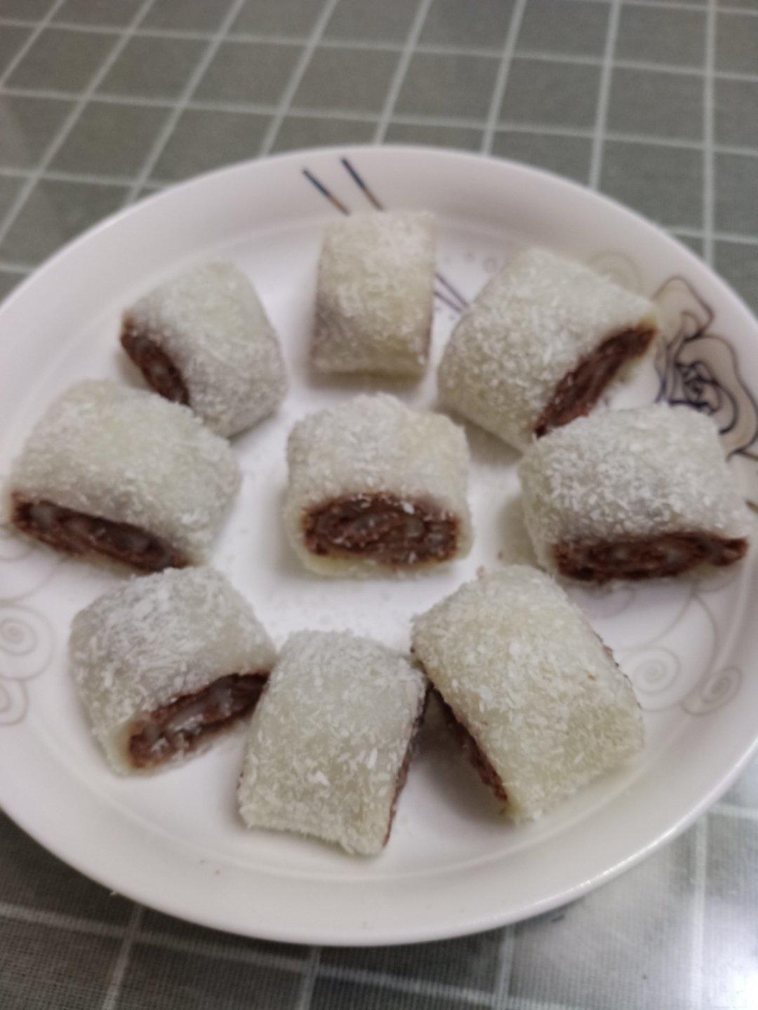 零失败！巨好吃的椰蓉豆沙糯米卷！