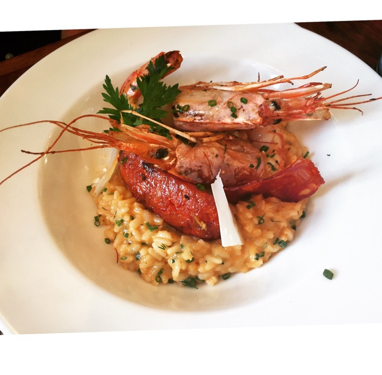 蒜香大虾红酒烩饭risotto