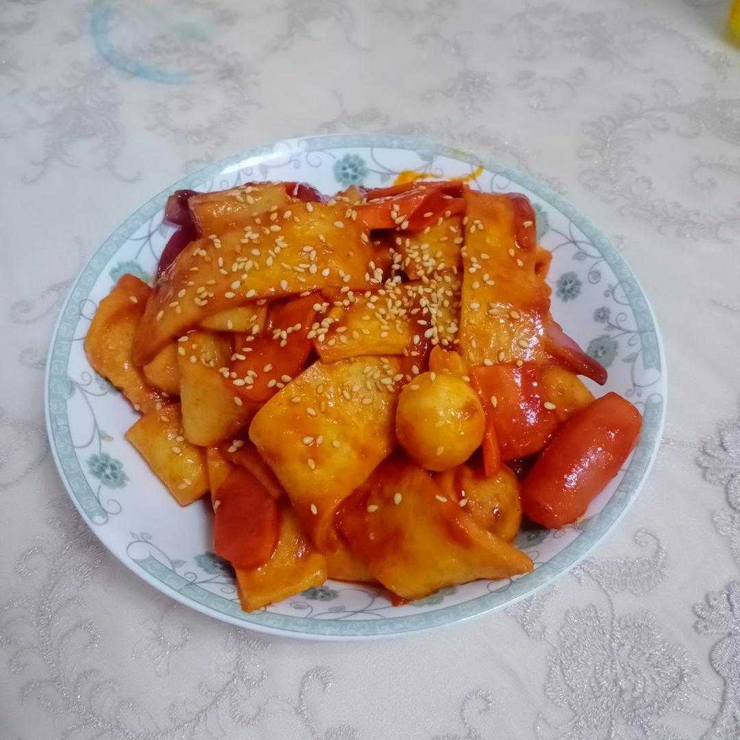 韩式炒鱼饼