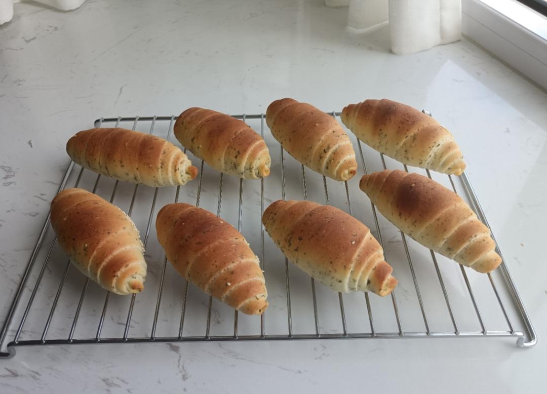 日式肉松海苔海盐面包卷｜简直太香了｜咸香风味