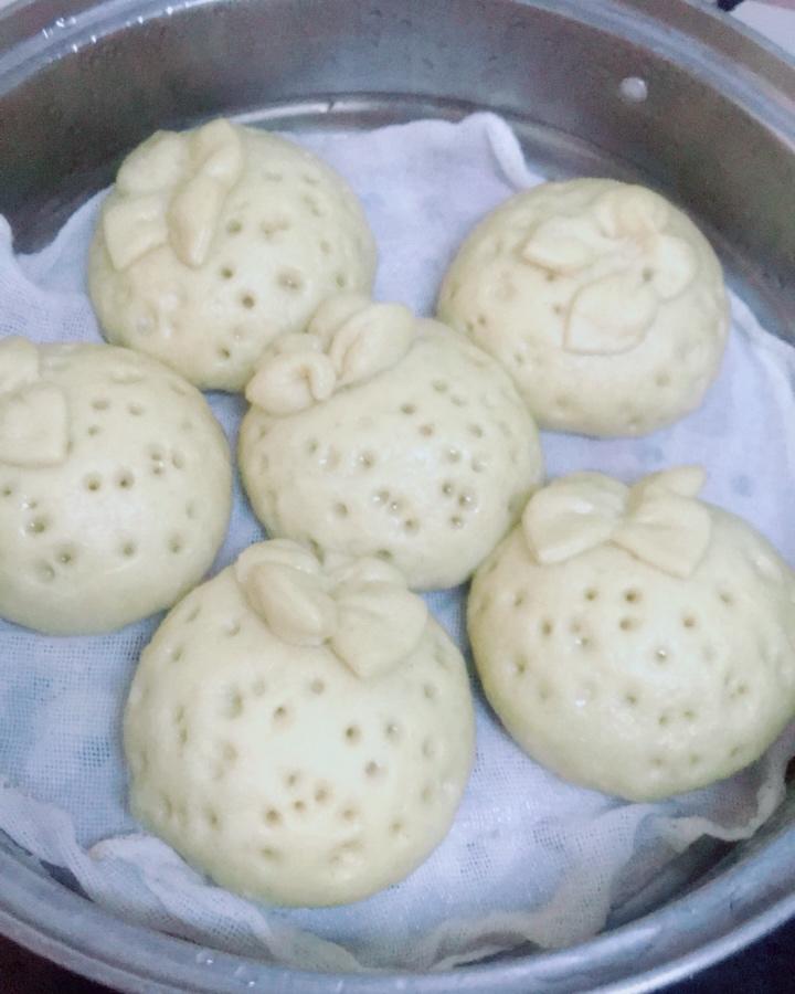 玫瑰、小兔子花样馒头做法