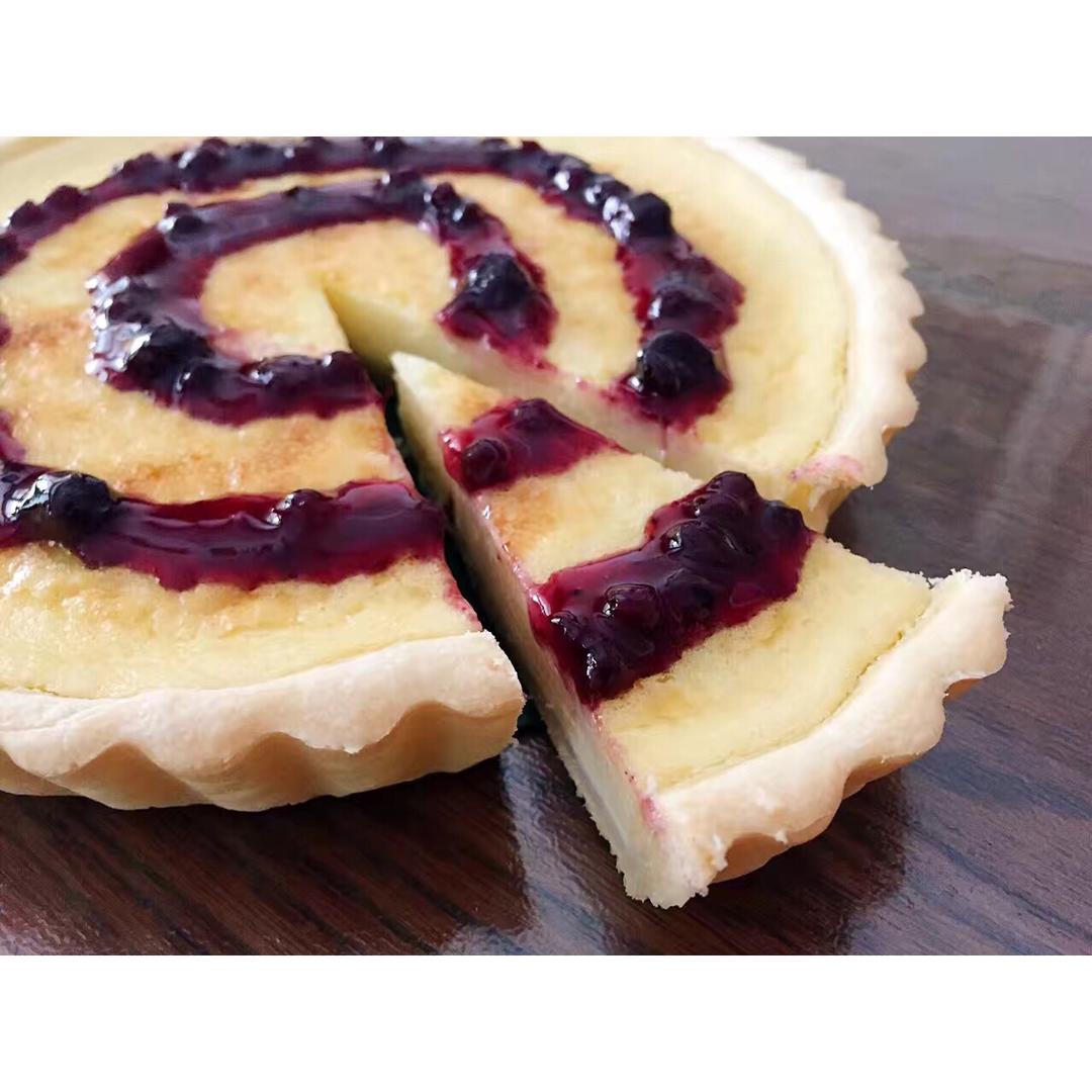 蓝莓酱乳酪派