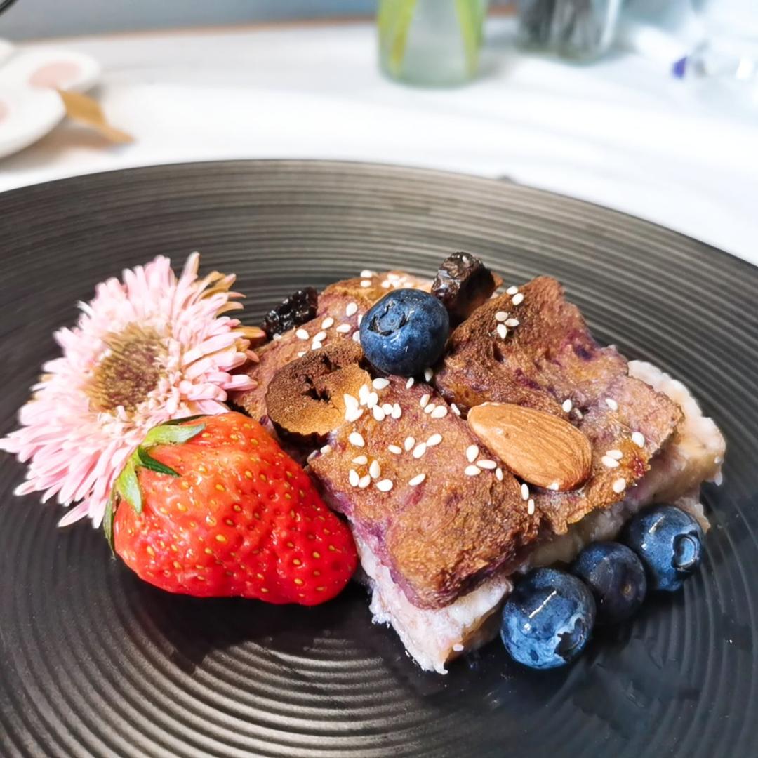 减脂餐🎃微波炉版🔥全麦吐司•南瓜蛋糕