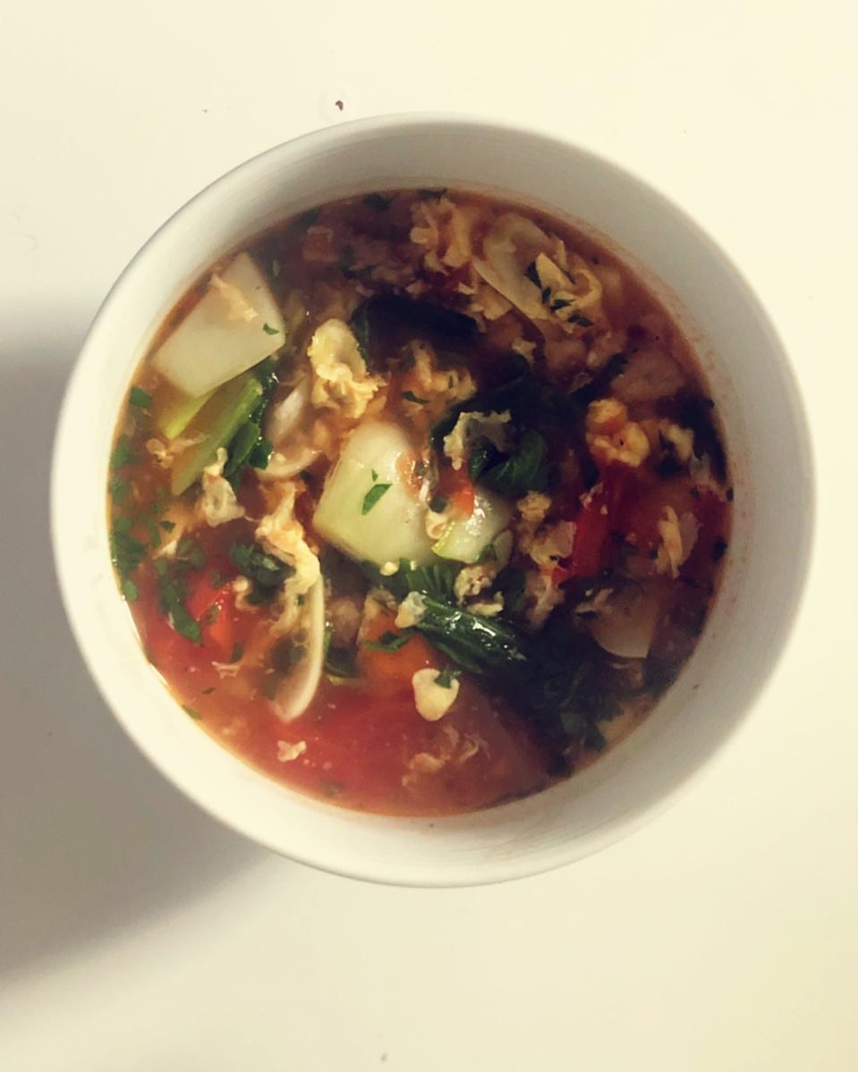 西红柿鸡蛋疙瘩汤
