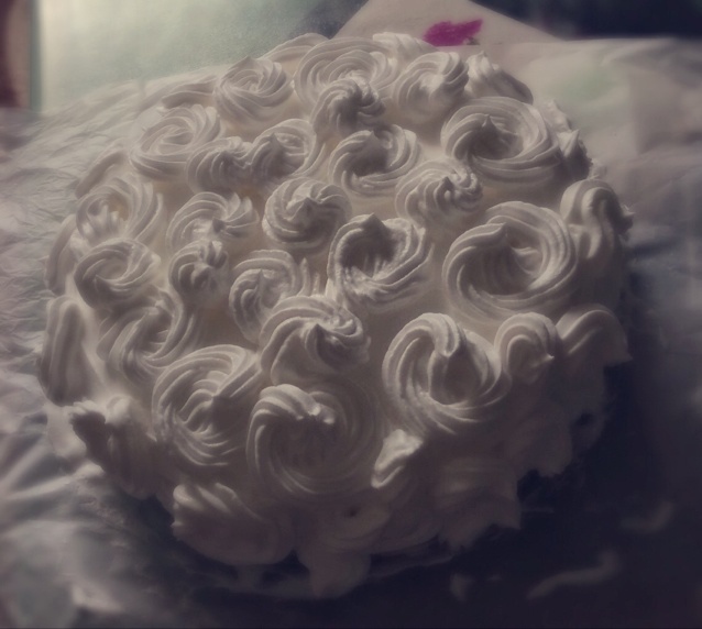 紫色玫瑰渐变裱花蛋糕