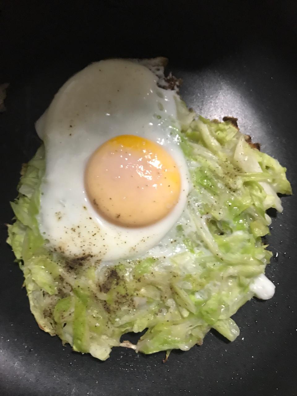 快手早餐料理-卷心菜烘蛋