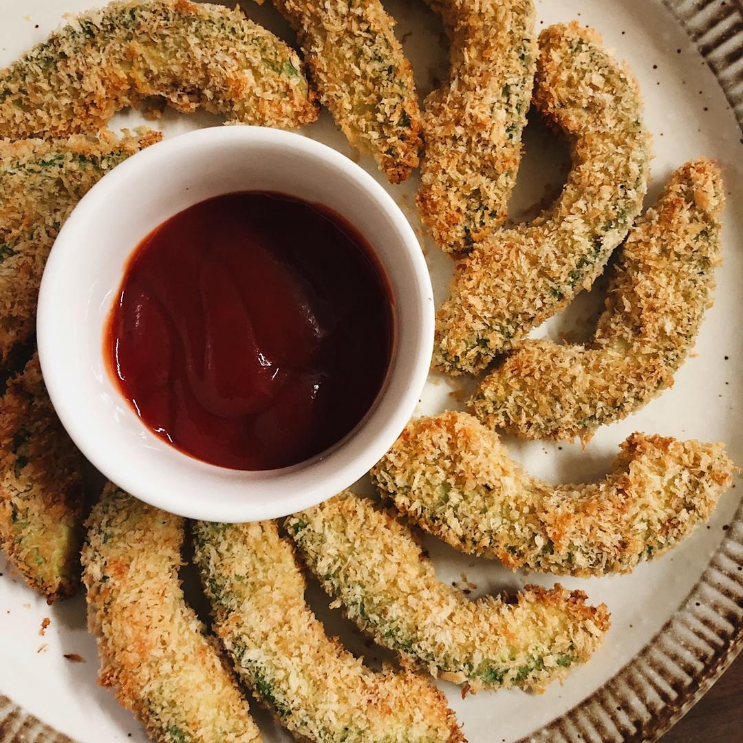 saltedfish做的avocadofries炸牛油果条另附烤箱健康版做法