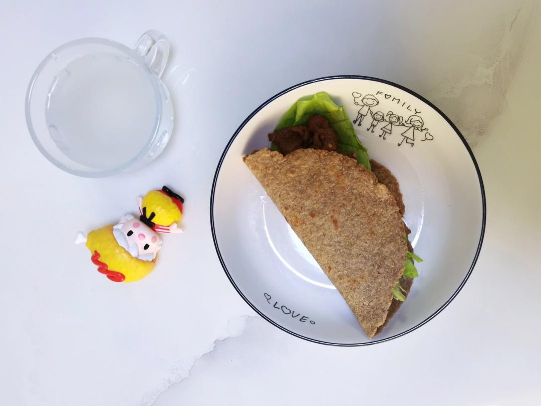 减脂期自制100%全麦卷饼