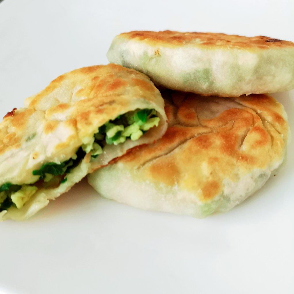 韭菜鸡蛋虾仁馅饼