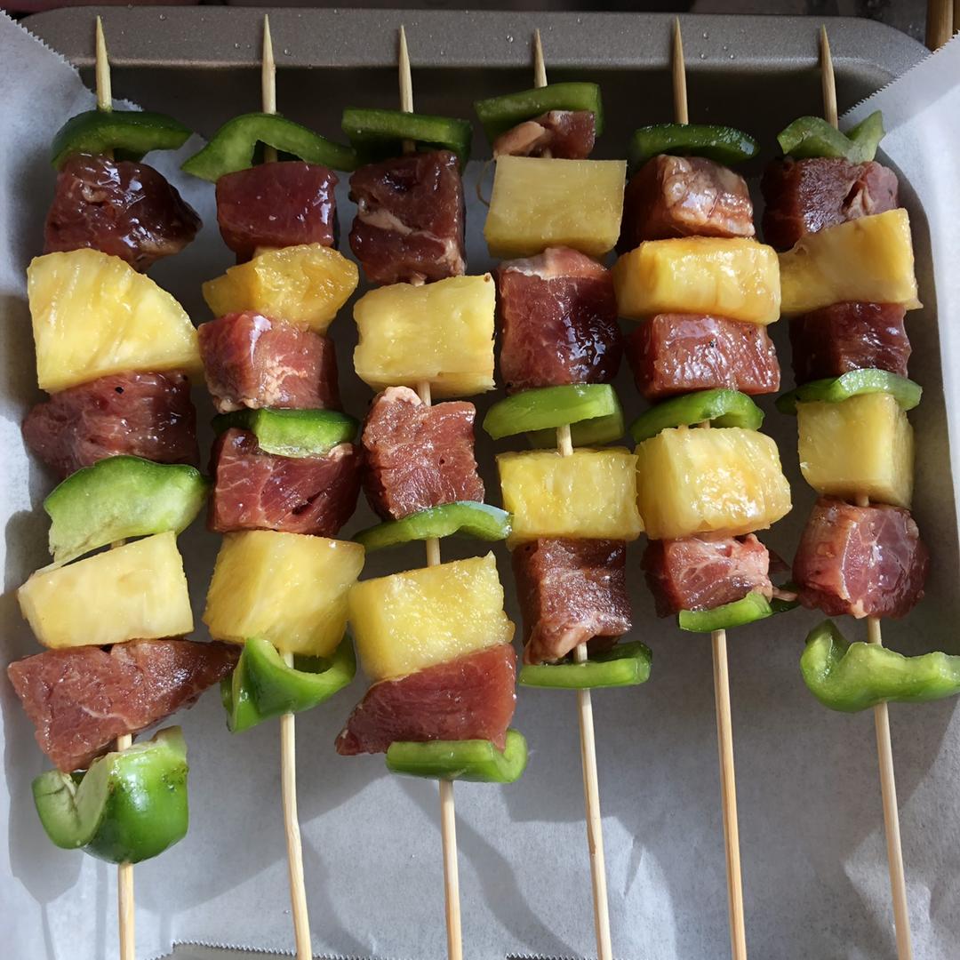 夏威夷菠萝牛肉串【北鼎烤箱菜谱】