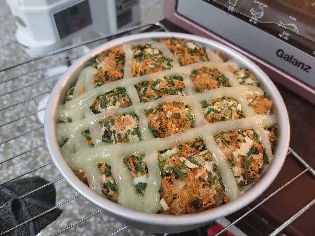 香葱肉松火腿蛋糕（不用水浴也可以超级嫩！）