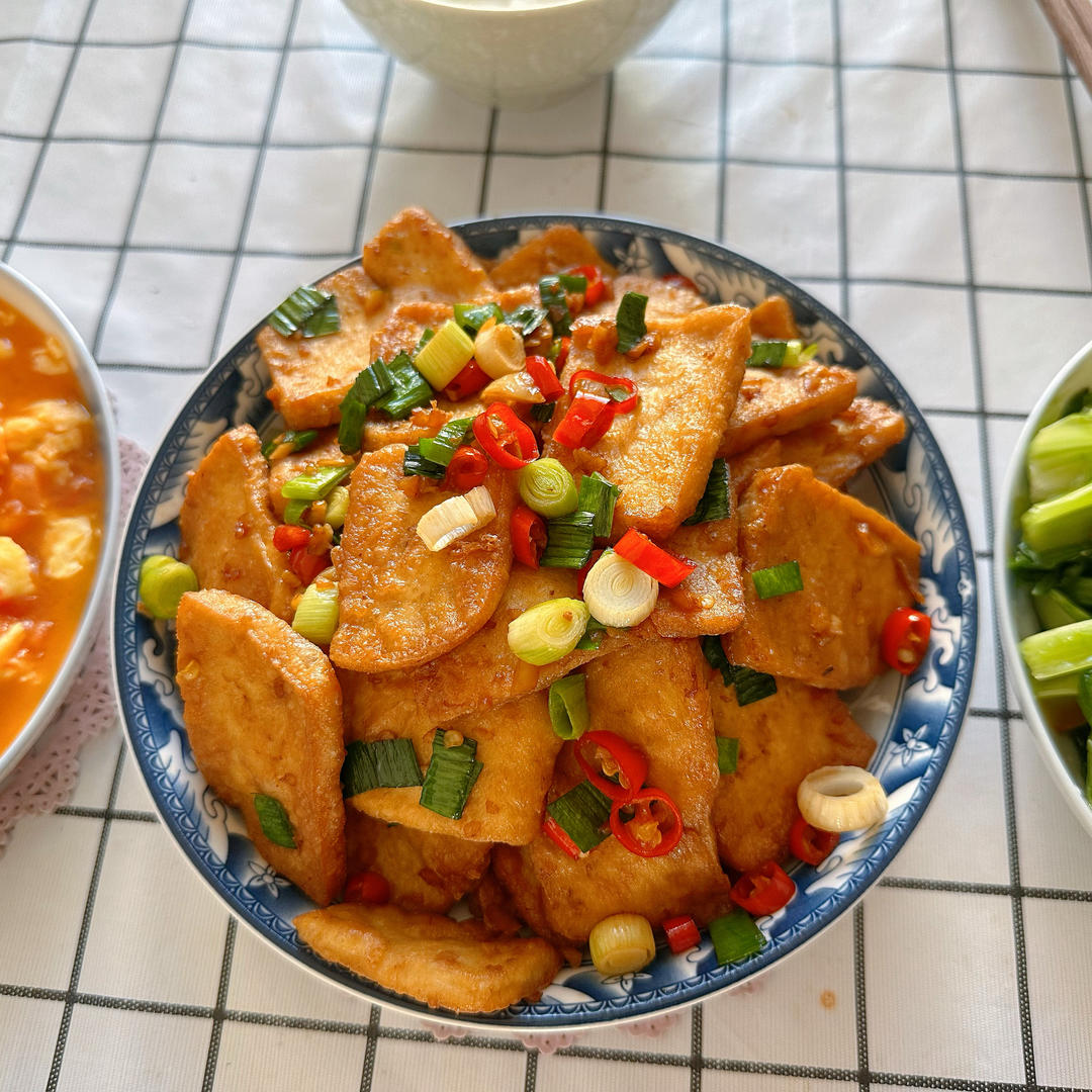 焖煎豆腐