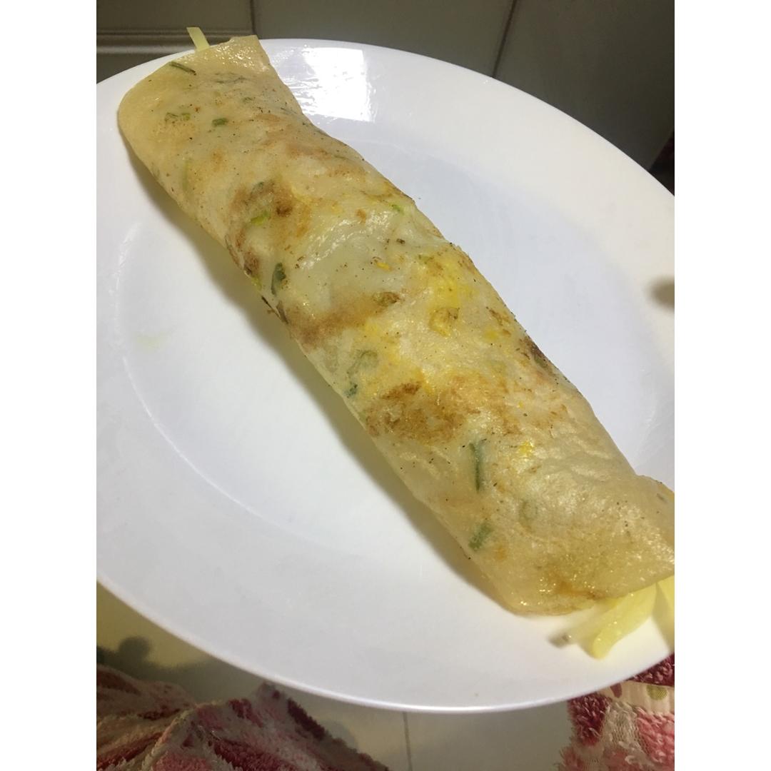 土豆丝鸡蛋卷饼