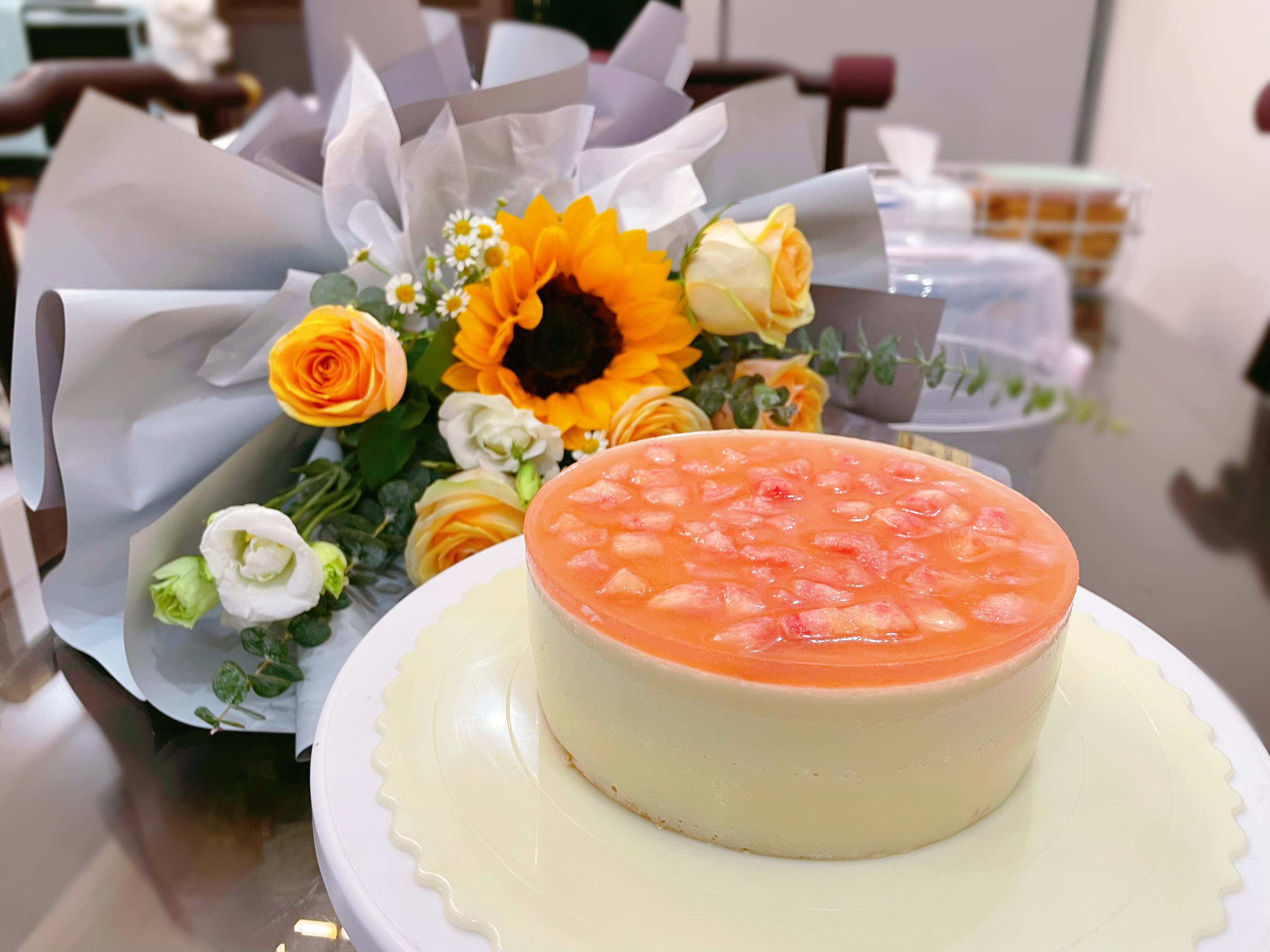 桃子的诱惑：蜜桃慕斯蛋糕