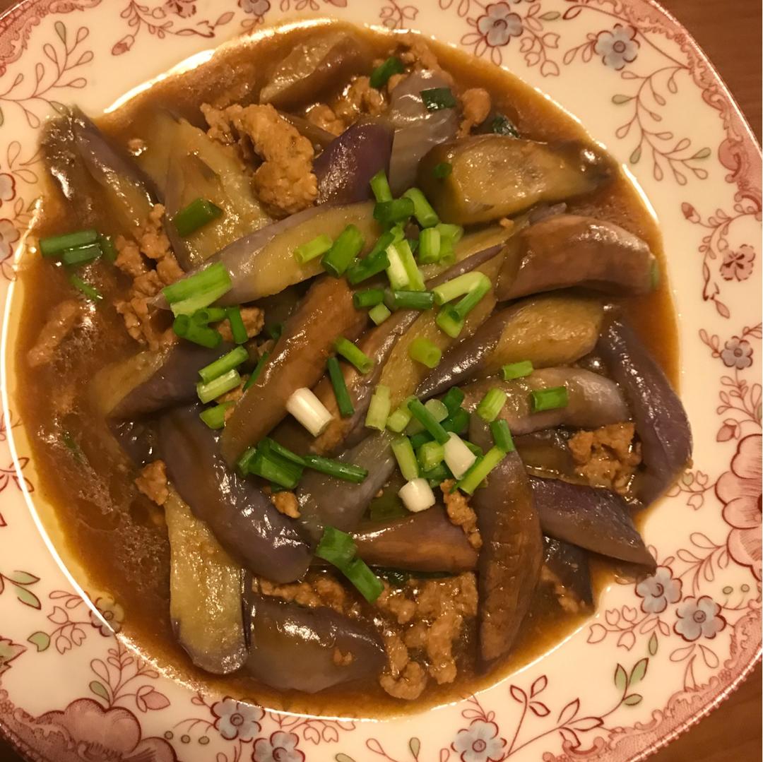 红烧肉沫茄子