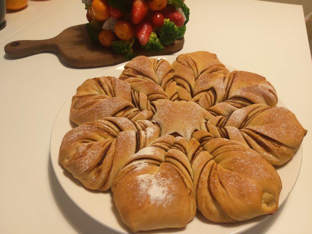 圣诞巧克力雪花面包