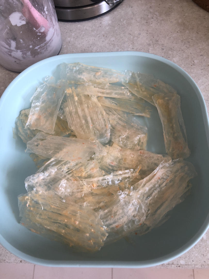 平底锅做的鲜虾片