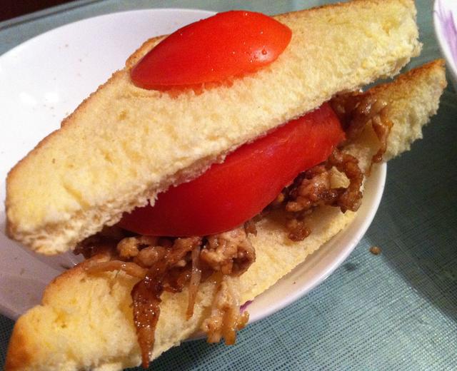 菇茄三明治的做法