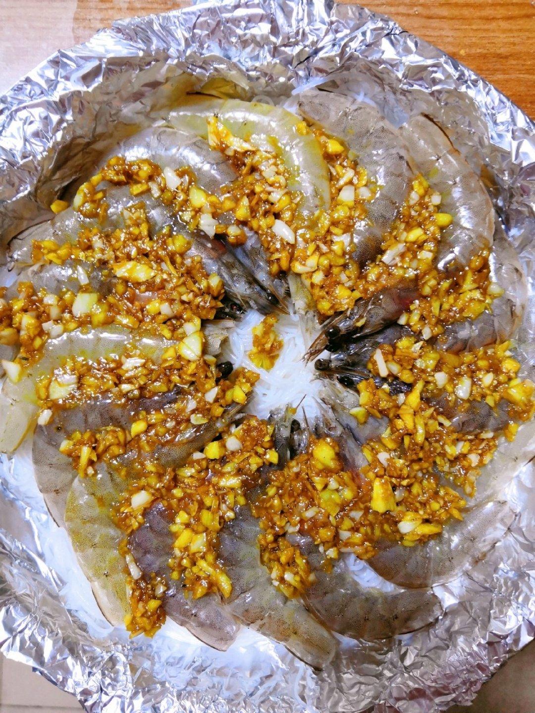蒜蓉粉丝烤虾可蒸
