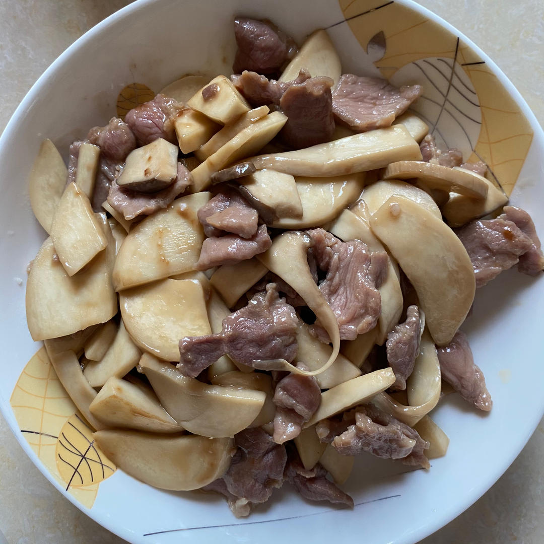 杏鲍菇炒肉片