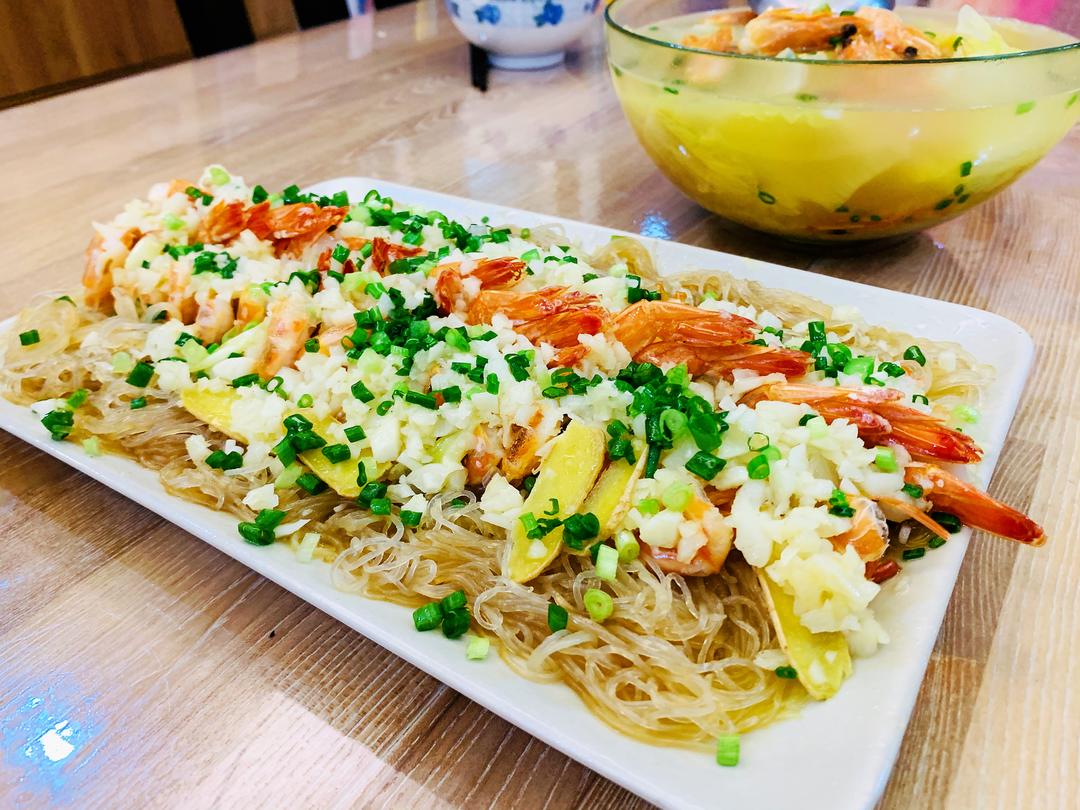 崔崔-蒜蓉粉丝开背虾