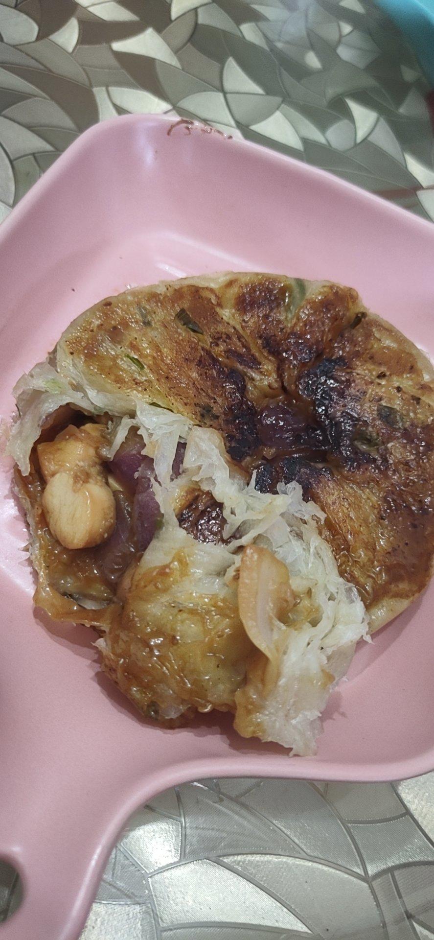 快手的麦多奥尔良鸡肉馅饼