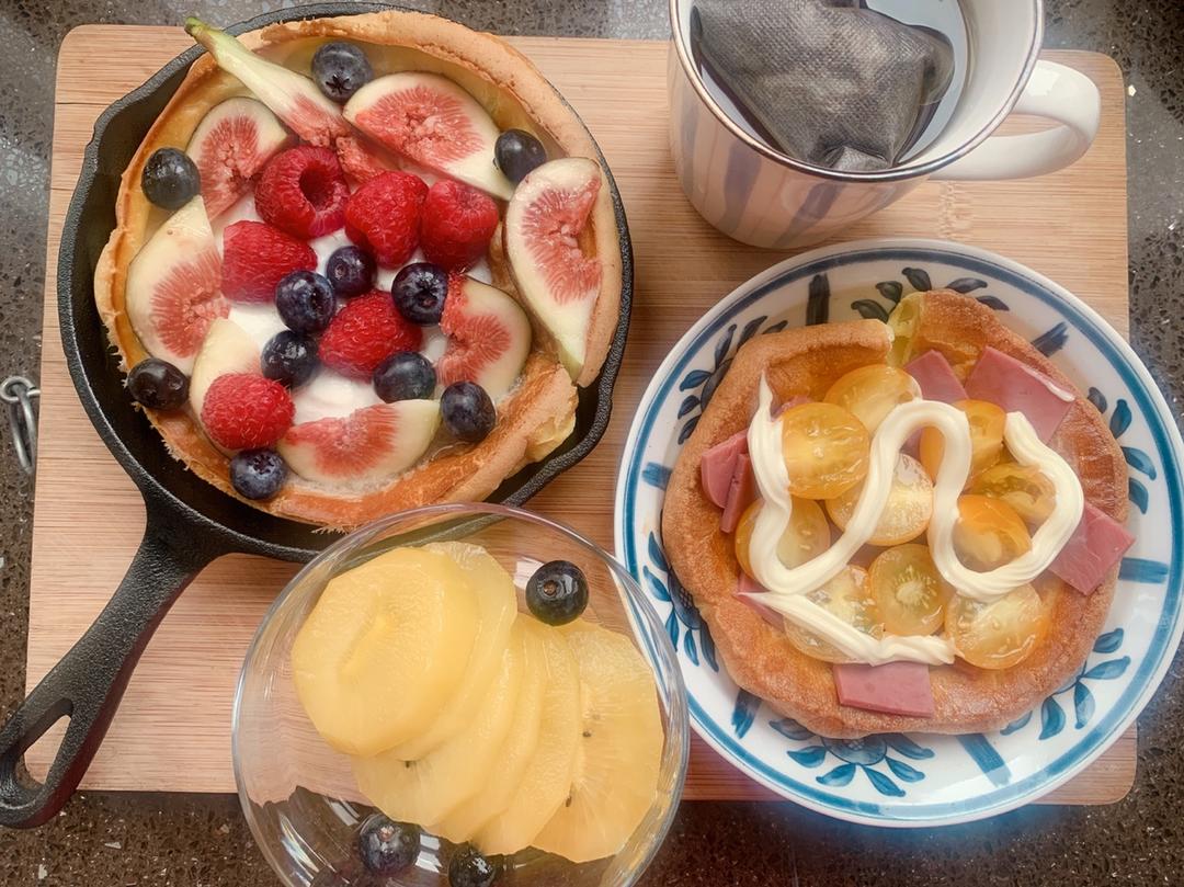 快手早餐 | 荷兰松饼的万能公式（可甜可咸）